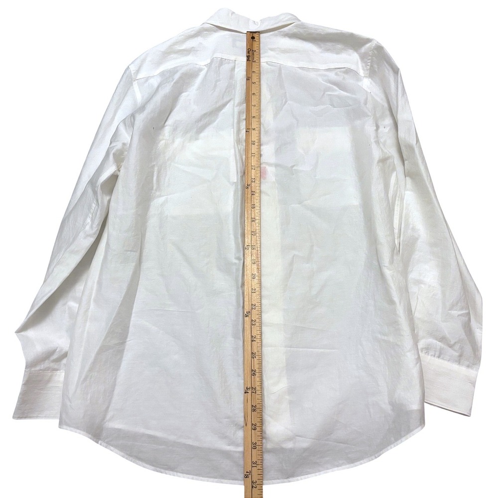 Aaron Levine ZARA Silk Relax Flowy Button Work Shirt Men Large Off White Cotton - Picture 14 of 14
